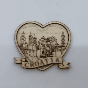 Zagreb Wood Magnet