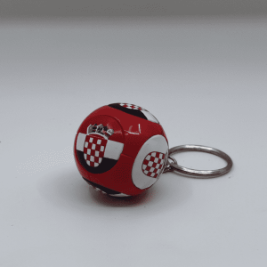 Croatian football ball keychain